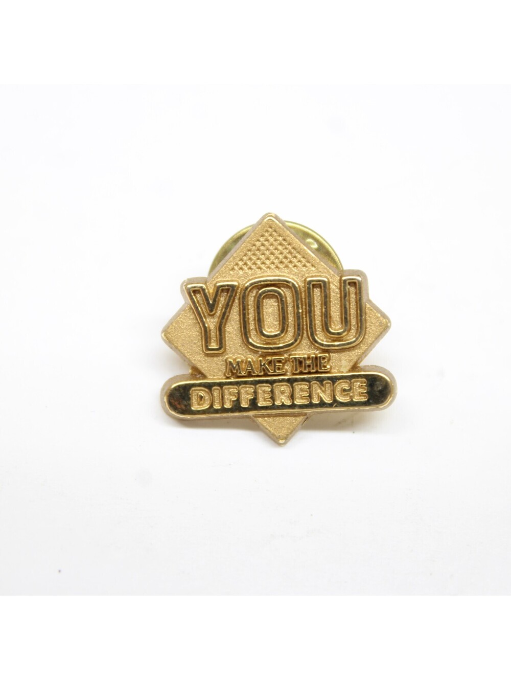 You Make The Difference Pin Pinback Gold Tone Lapel Collectible Motivational